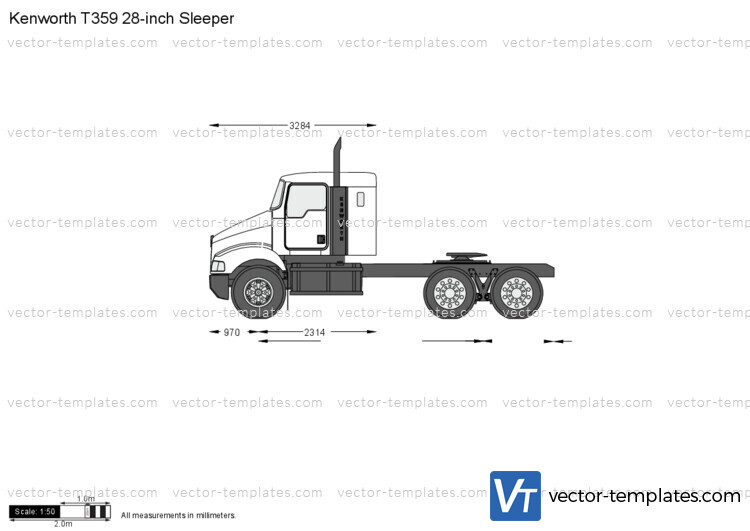 Kenworth T359 28-inch Sleeper