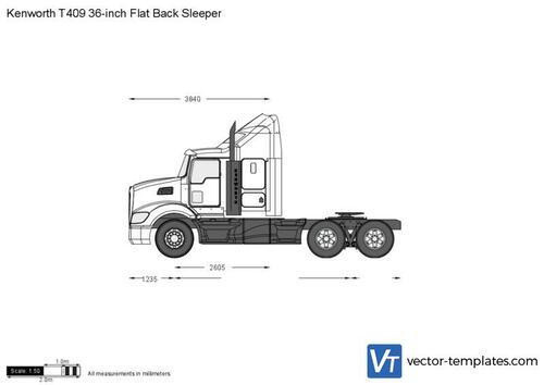 Kenworth T409 36-inch Flat Back Sleeper