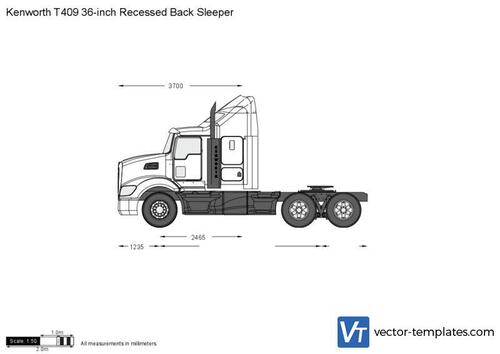 Kenworth T409 36-inch Recessed Back Sleeper