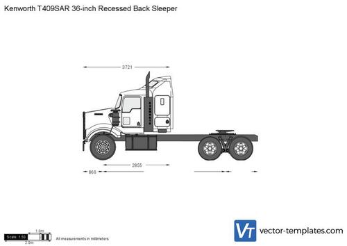 Kenworth T409SAR 36-inch Recessed Back Sleeper