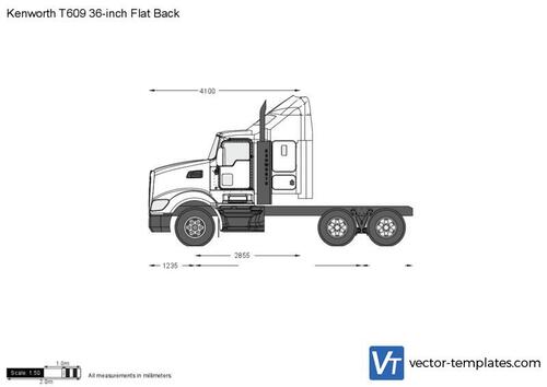 Kenworth T609 36-inch Flat Back