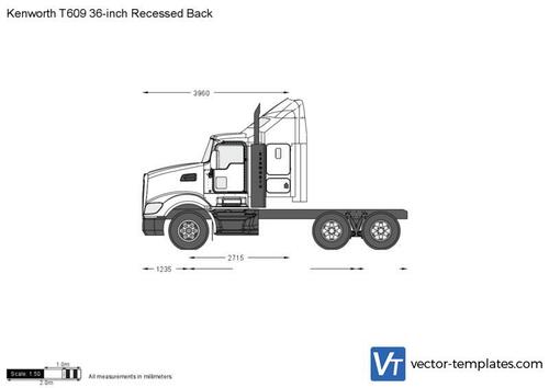 Kenworth T609 36-inch Recessed Back