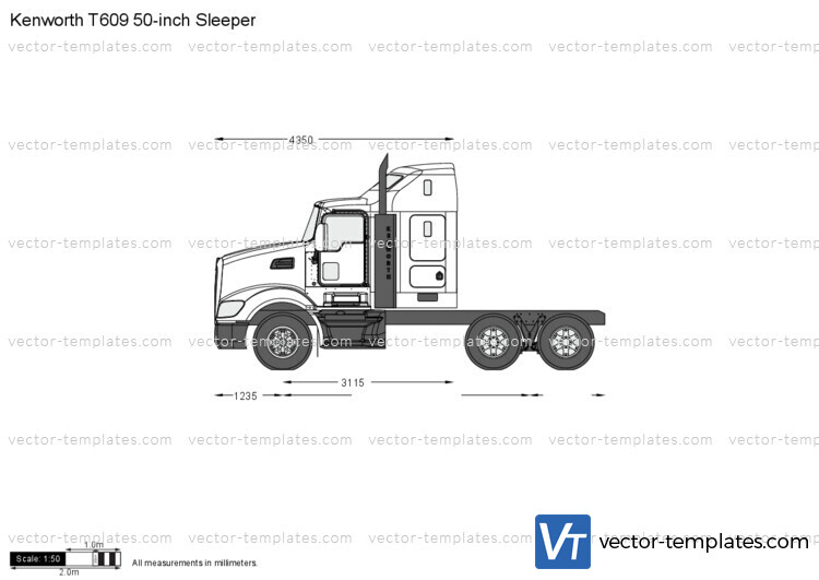 Kenworth T609 50-inch Sleeper