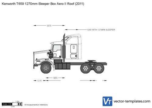 Kenworth T659 1270mm Sleeper Box Aero II Roof