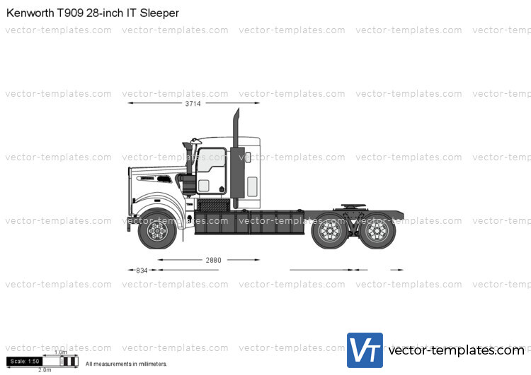 Kenworth T909 28-inch IT Sleeper