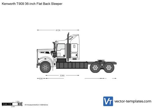 Kenworth T909 36-inch Flat Back Sleeper