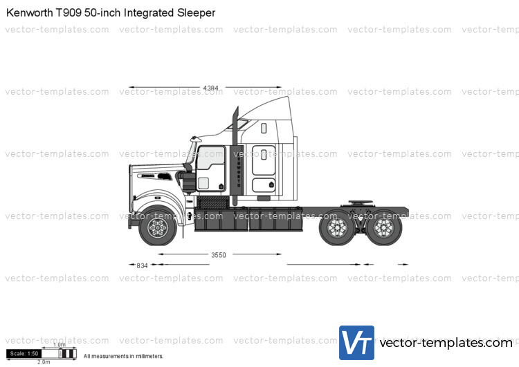 Kenworth T909 50-inch Integrated Sleeper