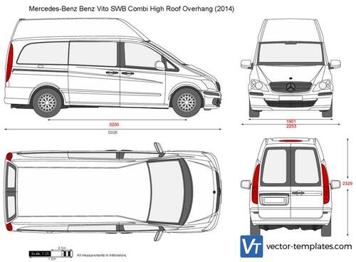 Mercedes-Benz Vito SWB Combi High Roof Overhang