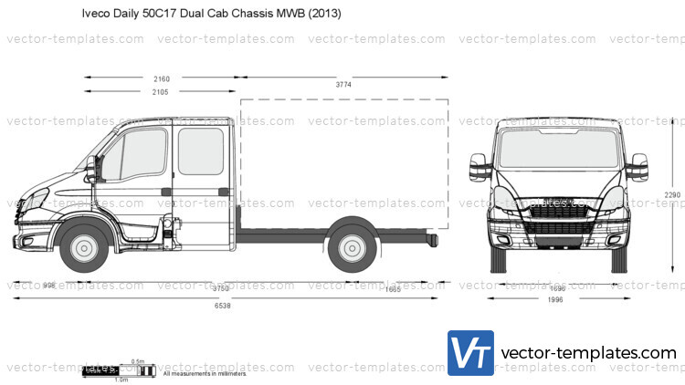 Iveco Daily 50C17 Dual Cab Chassis MWB