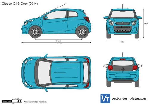 Smart ForTwo Coupe (Model 451) vector drawing