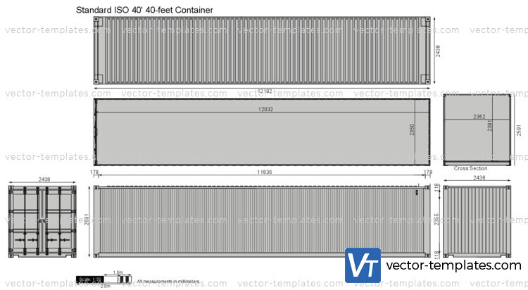 Standard ISO 40' 40-feet Container