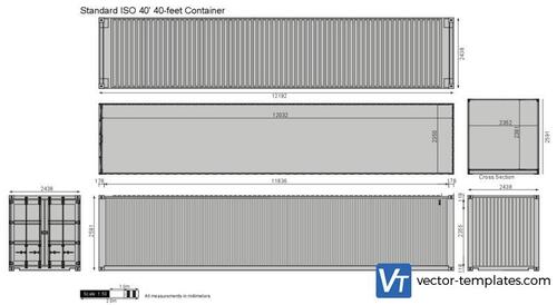 Standard ISO 40' 40-feet Container