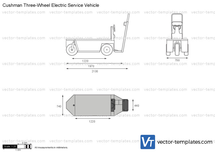 Cushman Three-Wheel Electric Service Vehicle