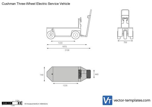 Cushman Three-Wheel Electric Service Vehicle