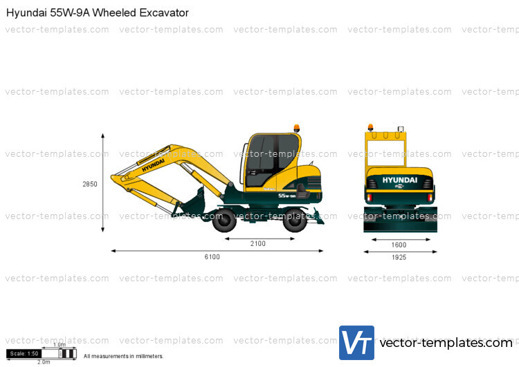 Hyundai 55W-9A Wheeled Excavator