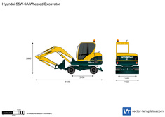 Hyundai 55W-9A Wheeled Excavator