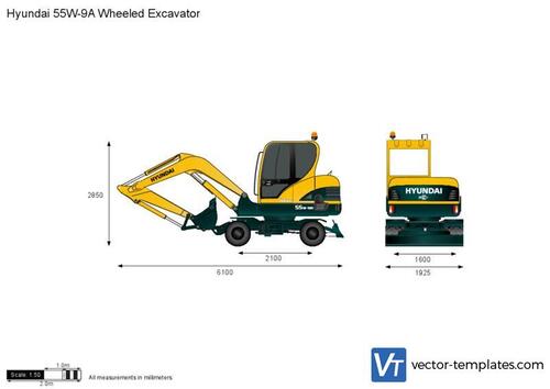 Hyundai 55W-9A Wheeled Excavator