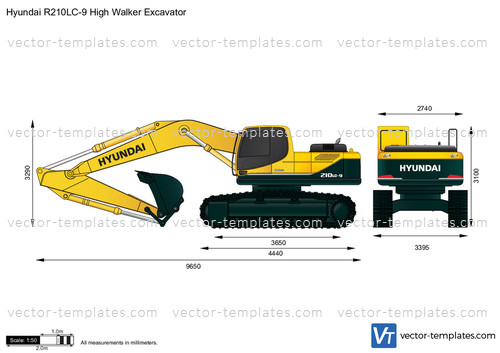 Hyundai R210LC-9 High Walker Excavator