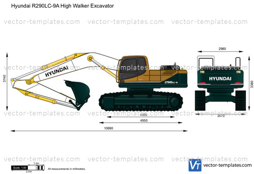 Hyundai R290LC-9A High Walker Excavator