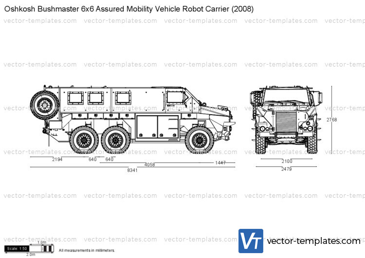 Oshkosh Bushmaster 6x6 Assured Mobility Vehicle Robot Carrier