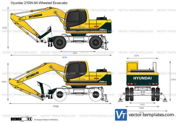 Hyundai 210W-9A Wheeled Excavator