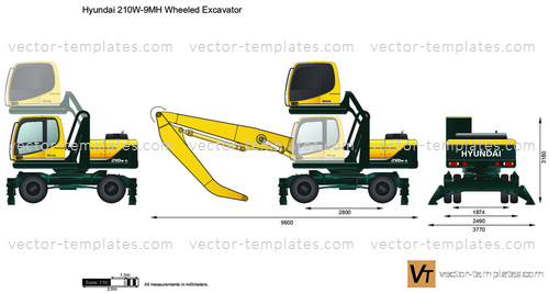 Hyundai 210W-9MH Wheeled Excavator