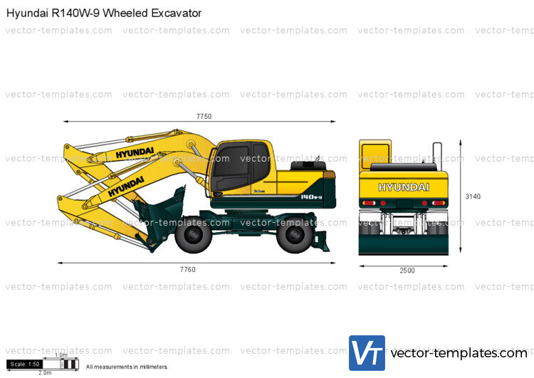 Hyundai R140W-9 Wheeled Excavator