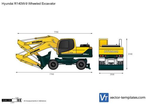 Hyundai R140W-9 Wheeled Excavator