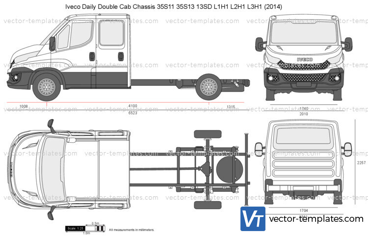 Iveco Daily Double Cab Chassis 35S11 35S13 13SD L3H1