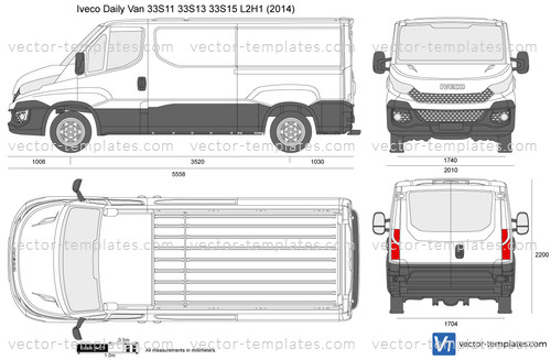 Templates - Cars - Iveco - Iveco Daily Van 33S11 33S13 33S15 L2H1