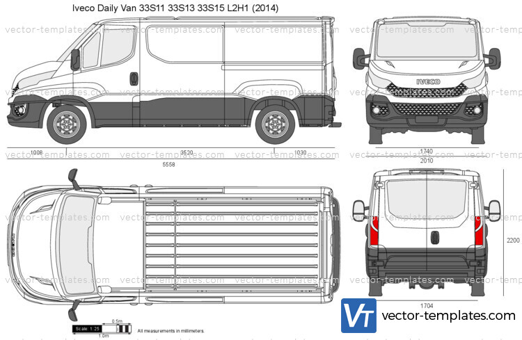 Templates - Cars - Iveco - Iveco Daily Van 33S11 33S13 33S15 L2H1