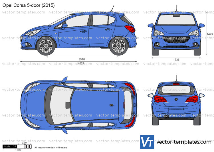 Templates - Cars - Opel - Opel Corsa D 3-Door