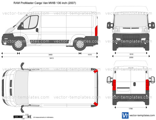 RAM ProMaster Cargo Van MWB 136 inch