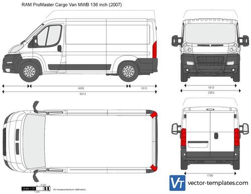 RAM ProMaster Cargo Van MWB 136 inch