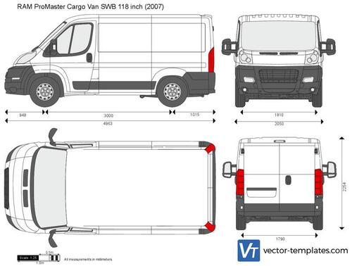 RAM ProMaster Cargo Van SWB 118 inch