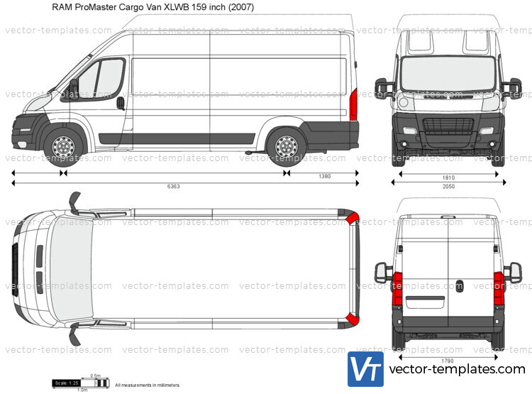 RAM ProMaster Cargo Van XLWB 159 inch