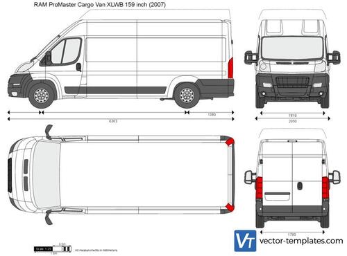 RAM ProMaster Cargo Van XLWB 159 inch