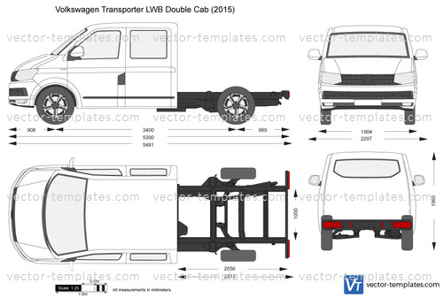 Volkswagen Transporter T6 LWB Double Cab