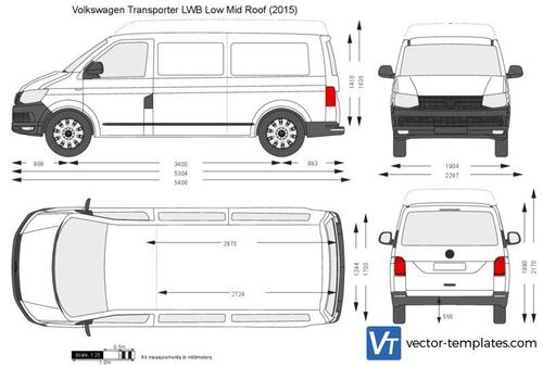 Volkswagen Transporter T6 LWB Low Mid Roof