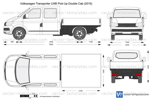 Volkswagen Transporter T6 LWB Pick-Up Double Cab