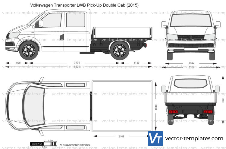 Volkswagen Transporter T6 LWB Pick-Up Double Cab