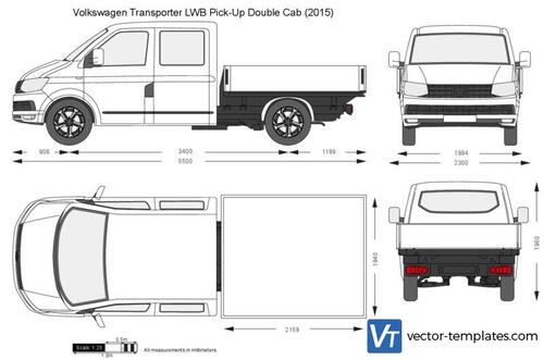 Volkswagen Transporter T6 LWB Pick-Up Double Cab