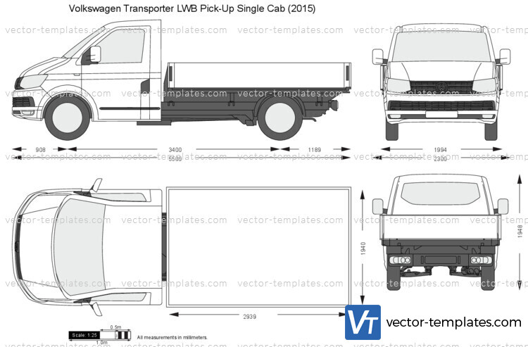 Volkswagen Transporter T6 LWB Pick-Up Single Cab