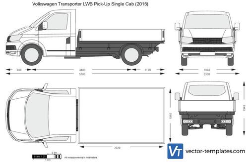 Volkswagen Transporter T6 LWB Pick-Up Single Cab