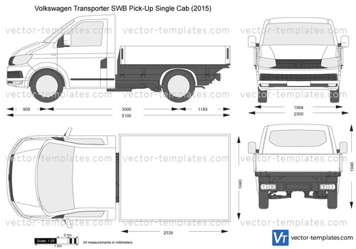 Volkswagen Transporter T6 SWB Pick-Up Single Cab