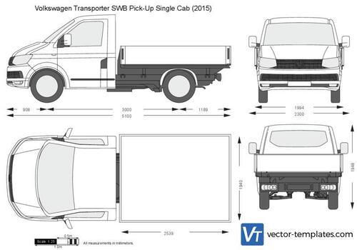 Volkswagen Transporter T6 SWB Pick-Up Single Cab