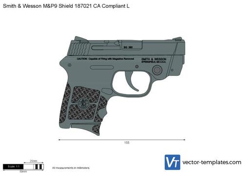 Smith & Wesson M&P9 Shield 187021 CA Compliant L