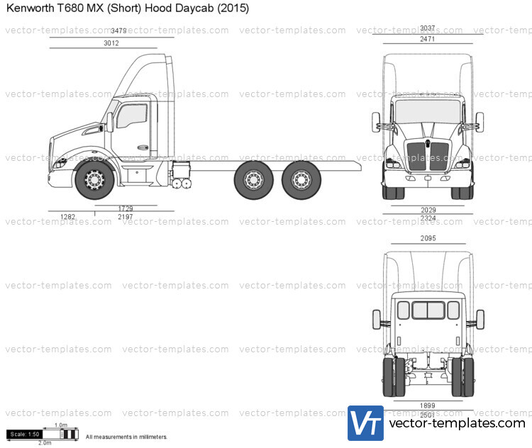 Kenworth T680 MX (Short) Hood Daycab