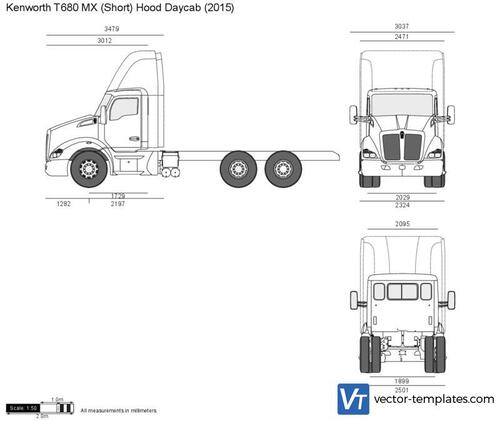 Kenworth T680 MX (Short) Hood Daycab