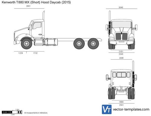 Kenworth T880 MX (Short) Hood Daycab